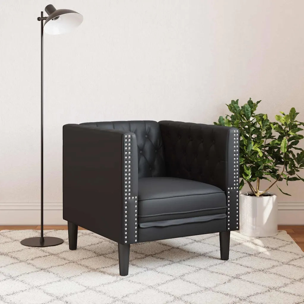 Divano Nero 74,5 x 71 x 70,5 cm PVC 42013013