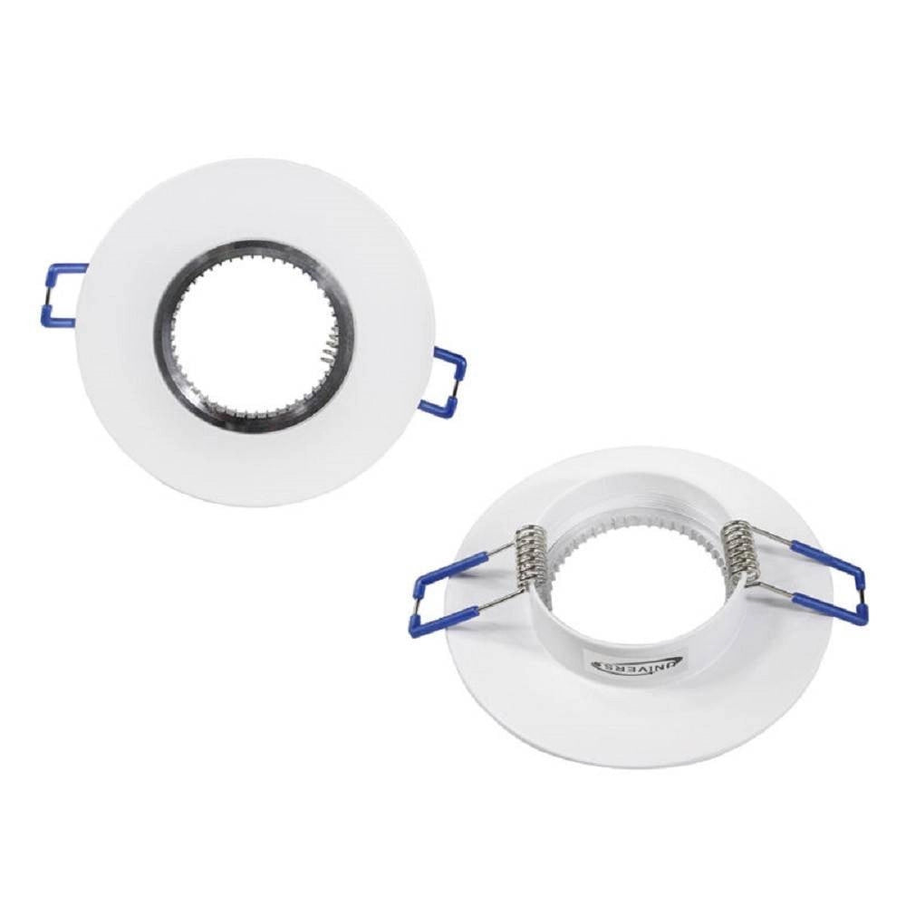 Trade Shop - Porta Faretto Da Incasso Tondo Supporto Per Faretti Luci Portafaretto Rotondo P7 - Bianco