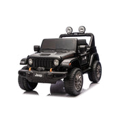 Macchina Elettrica per Bambini Jeep Wrangler Rubicon 12V con Telecomando Nero