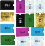 Set di protezione per cartelle RFID - 14 pezzi - Blocca cartelle con antimagnetico - Tasche per cartelle - Blocca cartelle RFID - 9,1 x 6,3 cm - Tasca per carta di credito