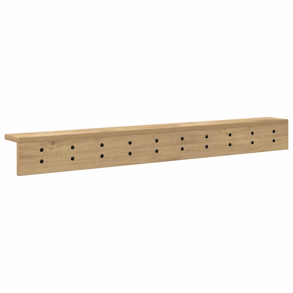 Appendiabiti a muro Rovere artigianale 100 x 10,5 x 10,5 cm 874378