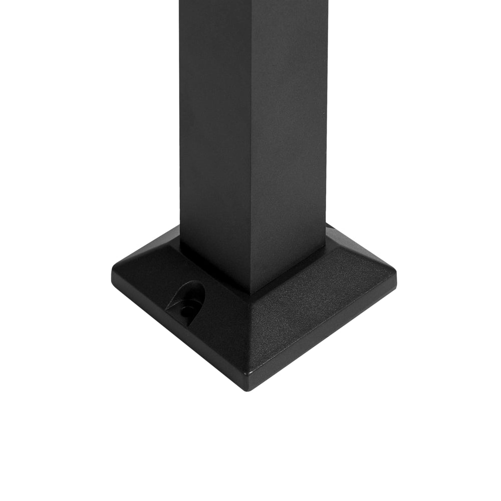 Lampada a paletto in alluminio nero, 60 cm, LED, per vialetti, illuminazione da giardino da esterno, design moderno
