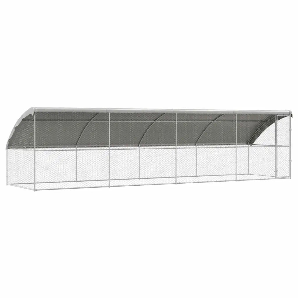 Cuccia per cani 4 pcs Argento 8 x 2 x 2 m Acciaio zincato