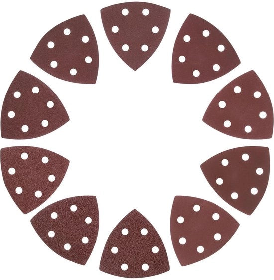 Set di carta abrasiva a forma triangolare - 50 pezzi - grana 40-1000 - ossido di alluminio - antistatico - per mobili in legno - set di lastre abrasivi