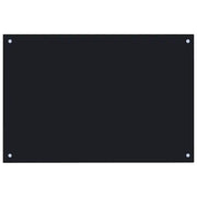 Paraschizzi da cucina con protezione antispruzzo 90 x 60 cm in vetro temperato nero 02_0046348