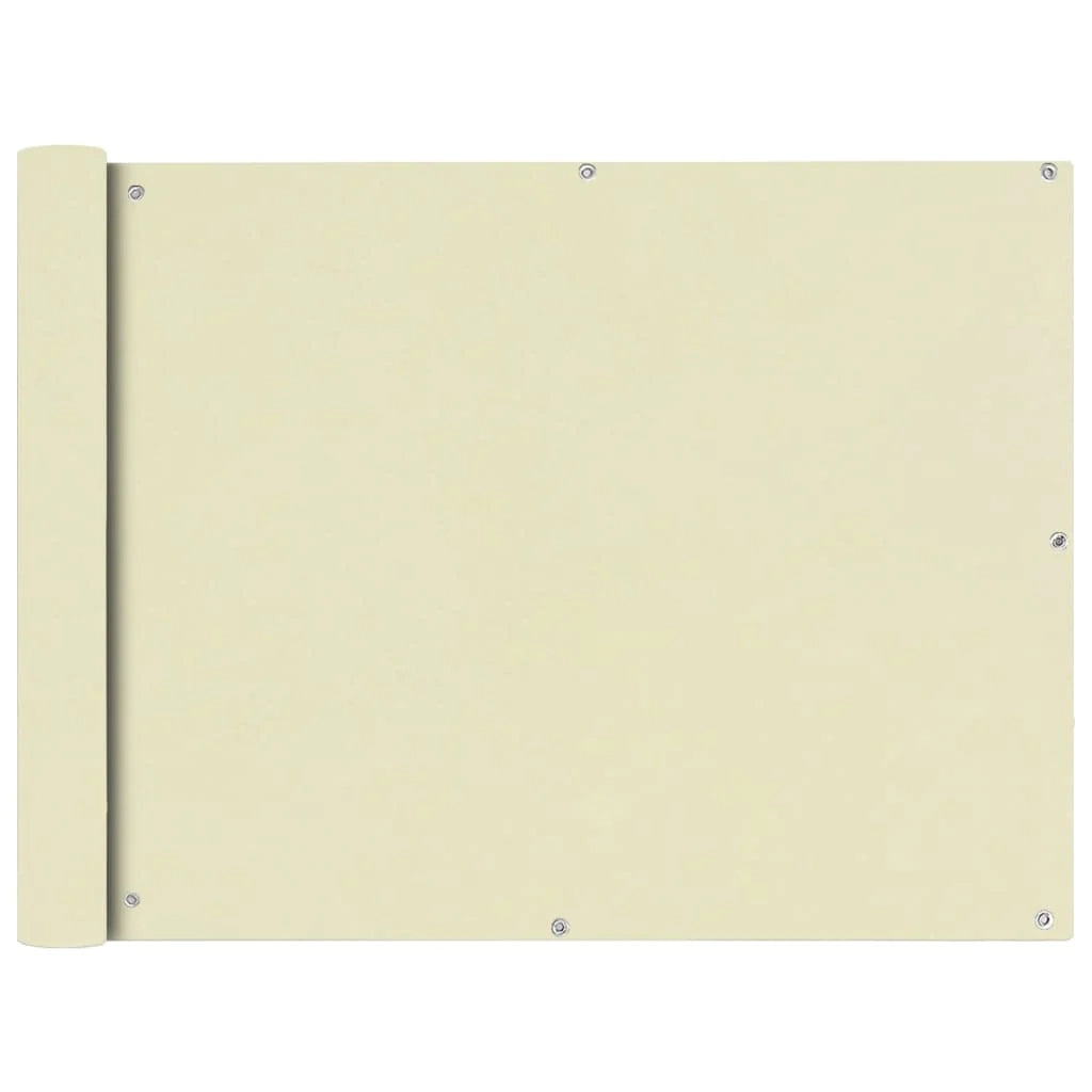 Schermo per balcone schermo per la privacy tessuto Oxford 90 x 400 cm crema 02_0010175