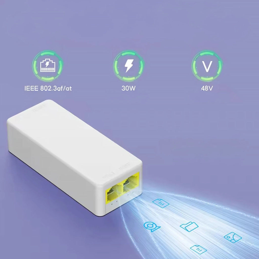 Ripetitore POE NetPro POE012-S – 2x RJ45, 10/100Mbps, Fino a 250m | Compatibile IEEE802.3af/at | Certificato CE RoHS FCC