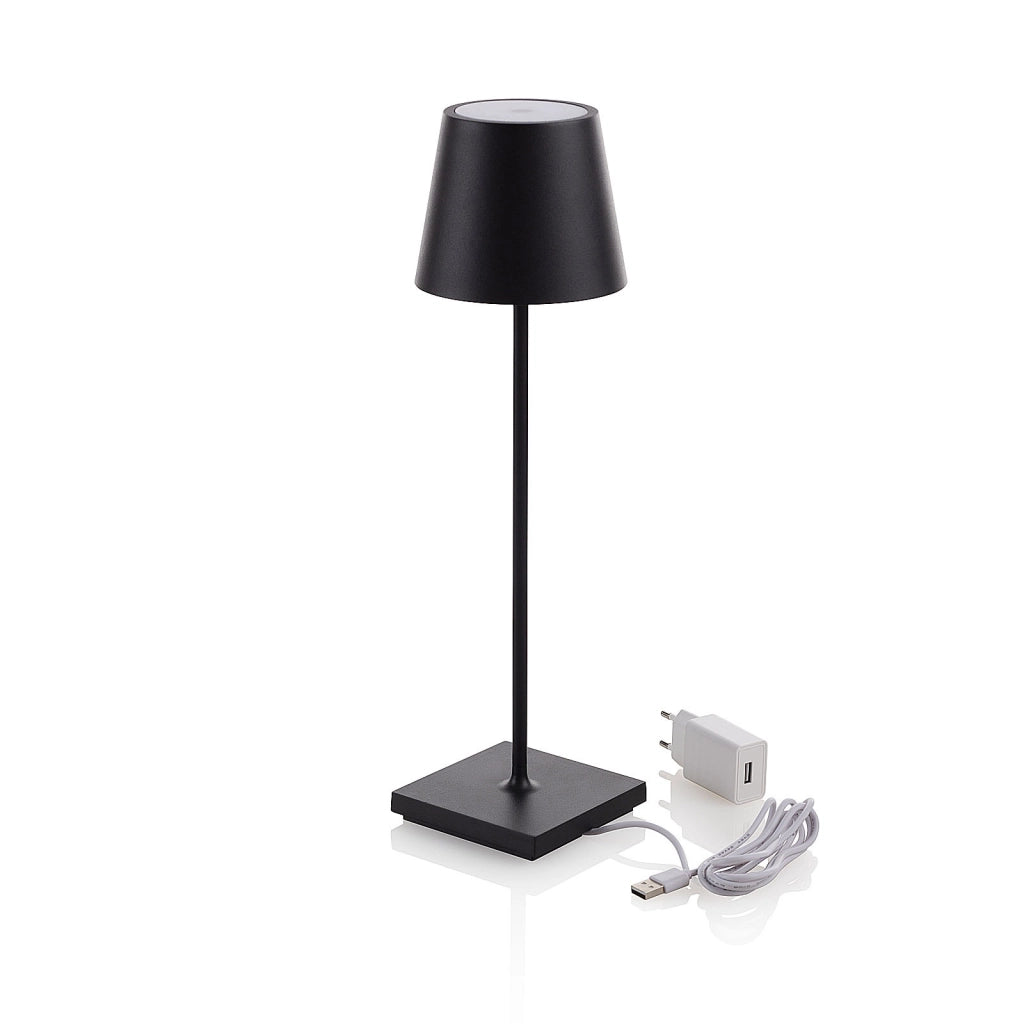 Lampada da tavolo ricaricabile OSCAR nero