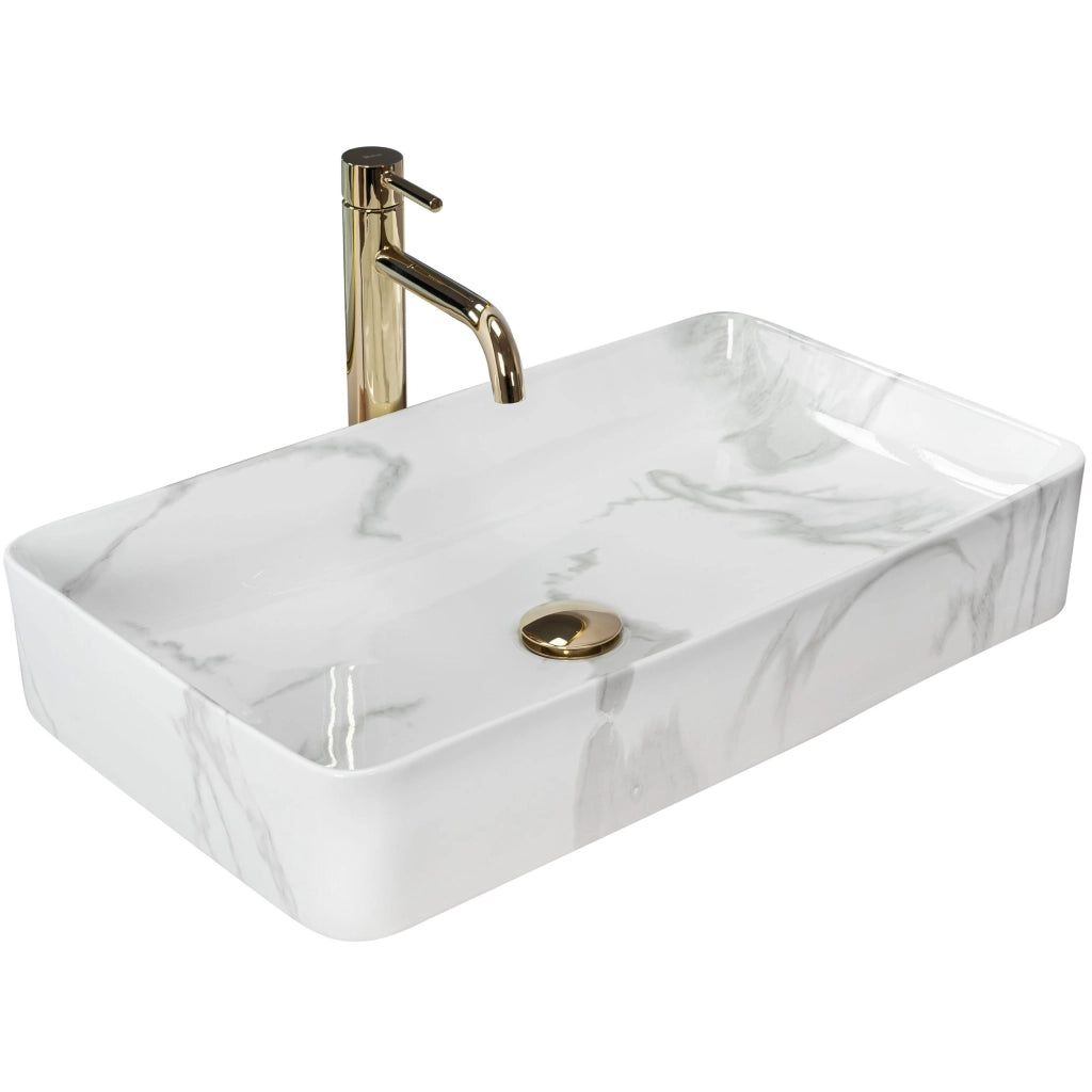 Lavabo Da Appoggio Rea Denis Shiny Marmo