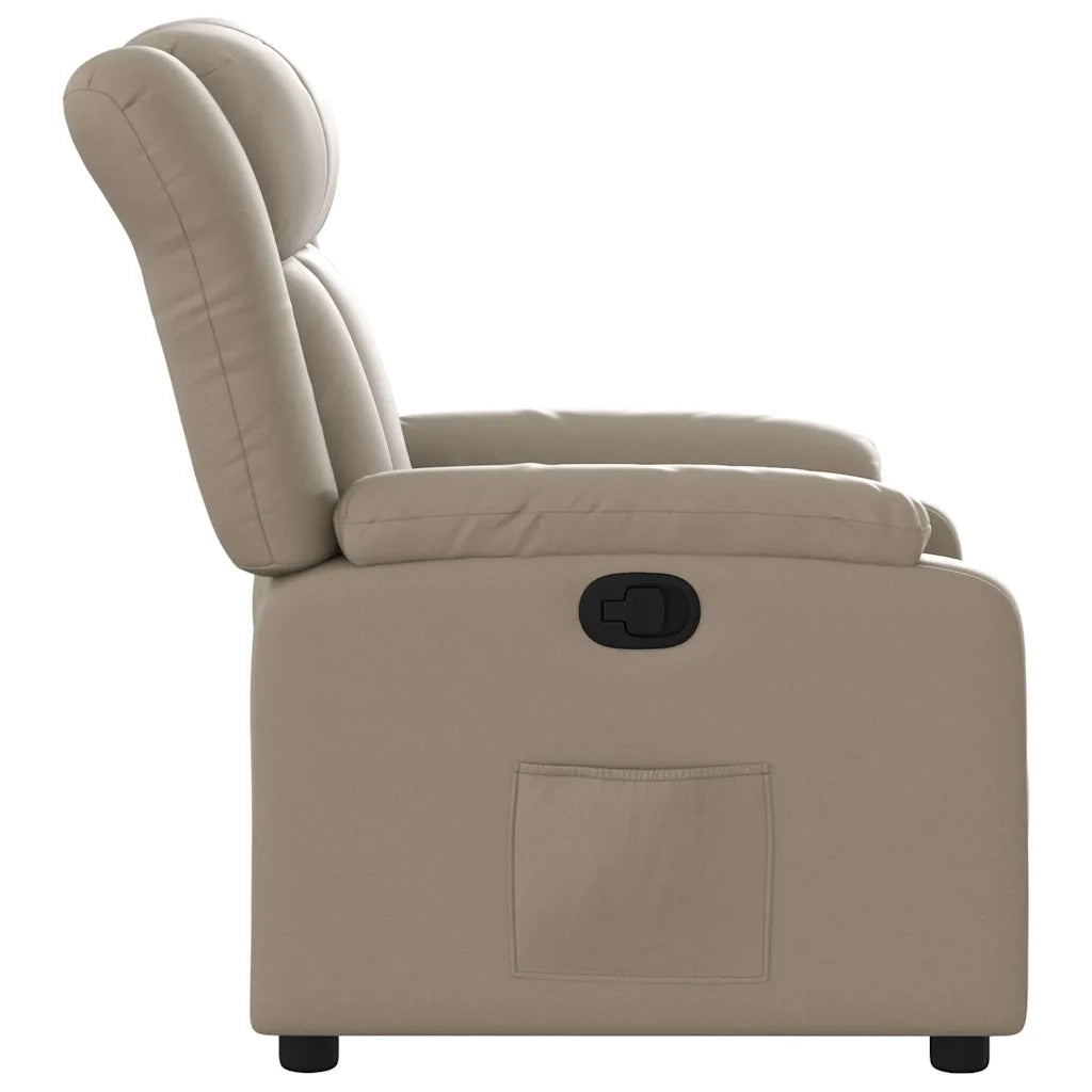 Divano Sedia-Poltrona Reclinabile Cappuccino in Similpelle 332466