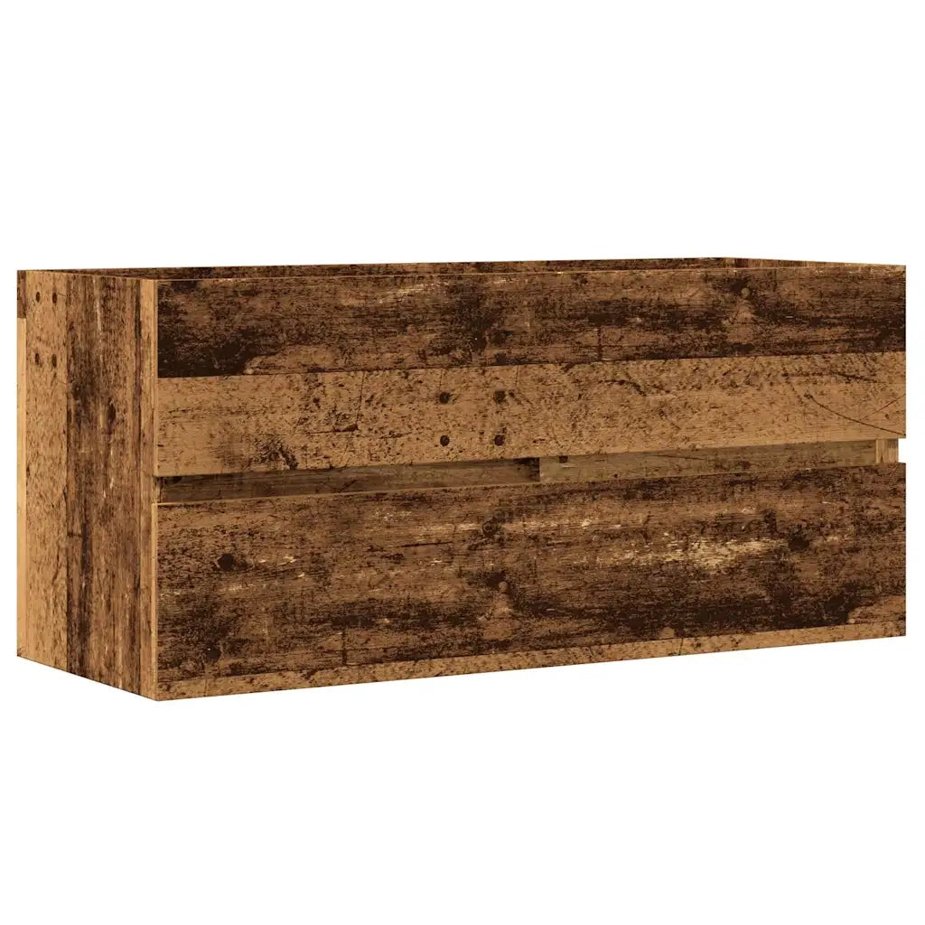 Mobile Lavabo Legno Antico 100x38,5x45 cm in Legno Multistrato