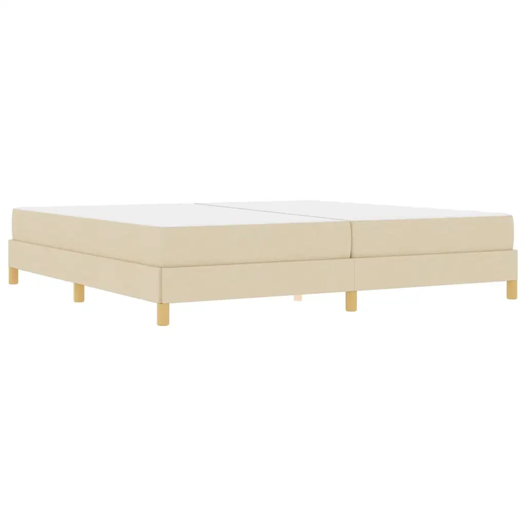 vidaXL Letto a molle Crema e Marrone 200 x 200 cm