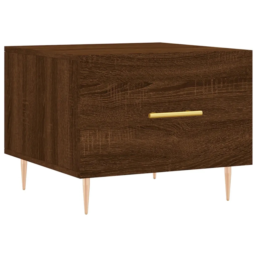 2 pz Tavolini salotto | Tavolino da caff¨¨ | Tavolino da Soggiorno Rovere Marrone 50x50x40 Legno Multistrato