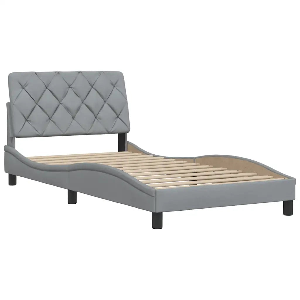 Giroletto senza Materasso Grigio Chiaro 100x200 cm Tessuto 3310580