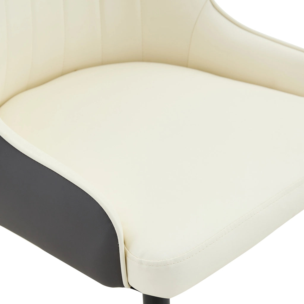 SEDIA da pranzo ergonomica Set da 2 91 cm in PU bianco e grigio scuro