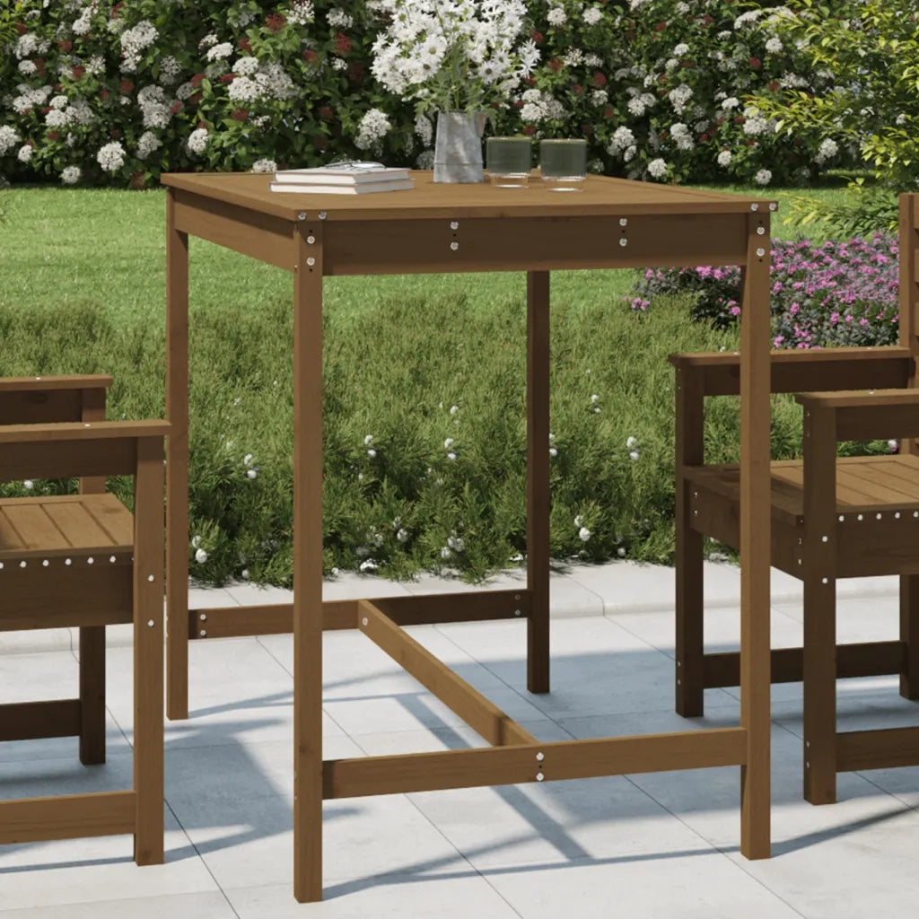Tavolo da Giardino Ambra 121x82,5x110 cm Legno Massello di Pino 824091