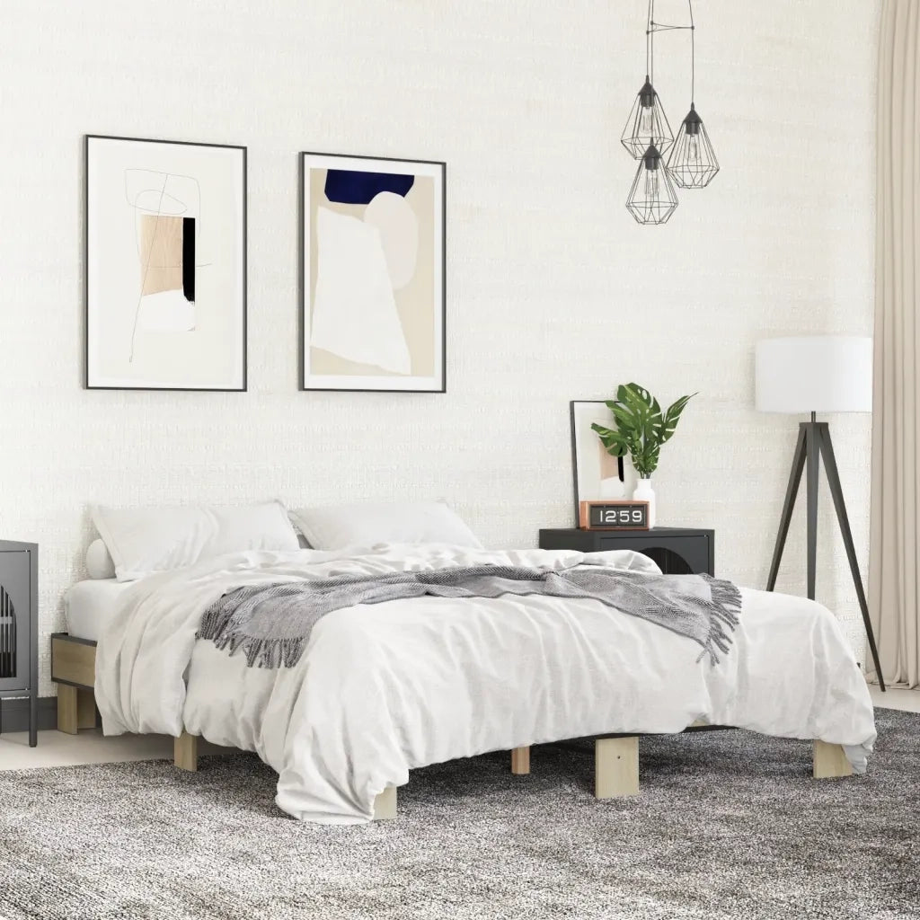 Giroletto Rovere Sonoma 150x200 cm in Legno Multistrato Metallo 3280233
