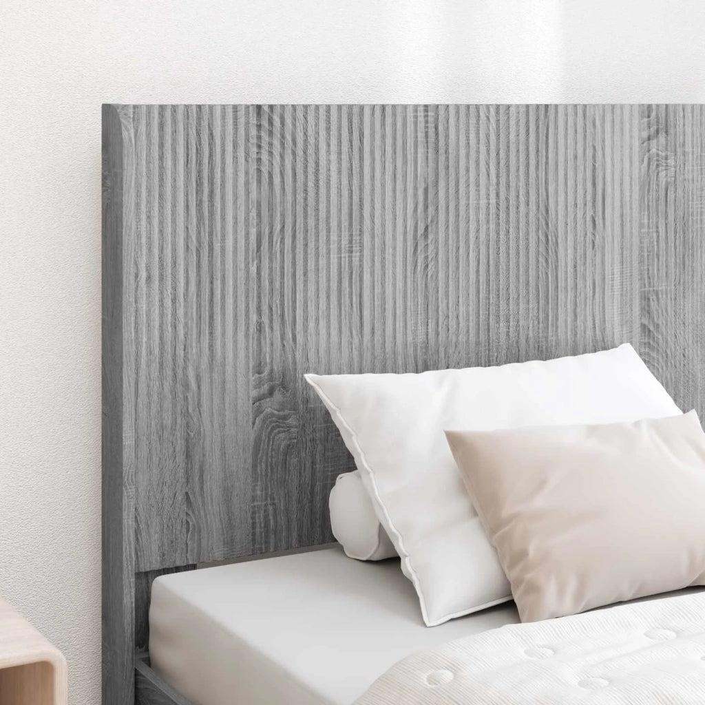 Struttura del letto con stoccaggio e testata Sonoma grigio