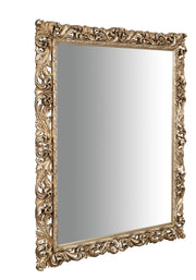 Biscottini SPECCHIERA DA PARETE IN LEGNO FINITURA FOGLIA ARGENTO ANTICATO MADE IN ITALY
