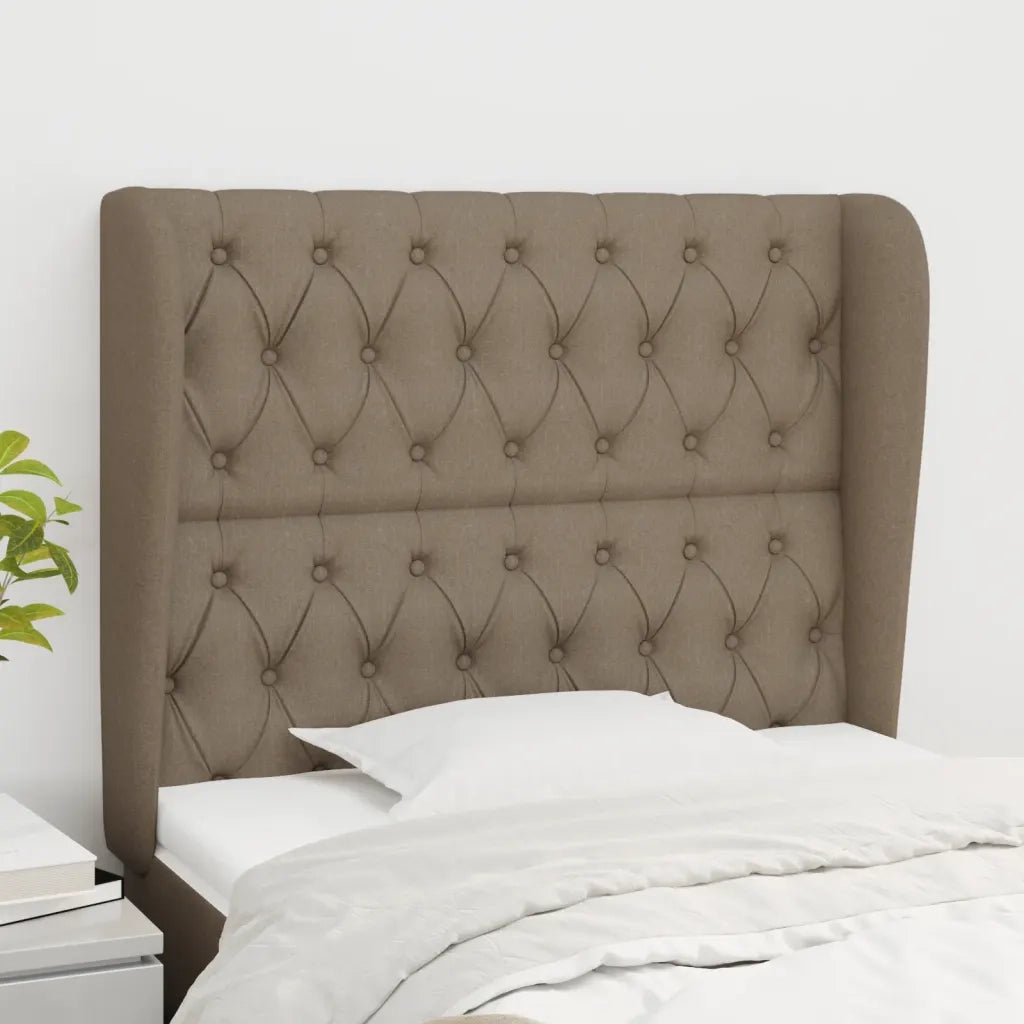 Testiera ad Orecchio Tortora 93x23x118/128 cm in Tessuto 3118278