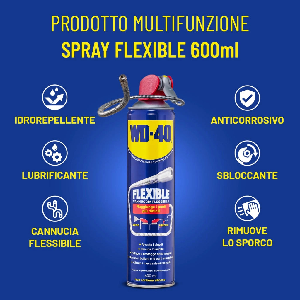Lubrificante Flexible Spray Wd 40 Professionale 600 ml 6 Pezzi