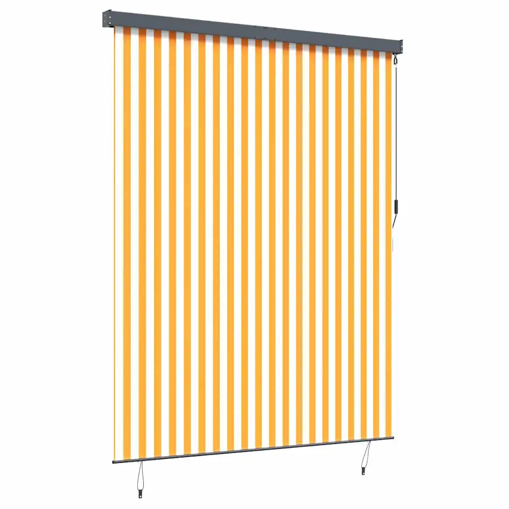 vidaXL Tenda a Rullo Esterna Arancione e bianco 200 x 250 cm Tessuto