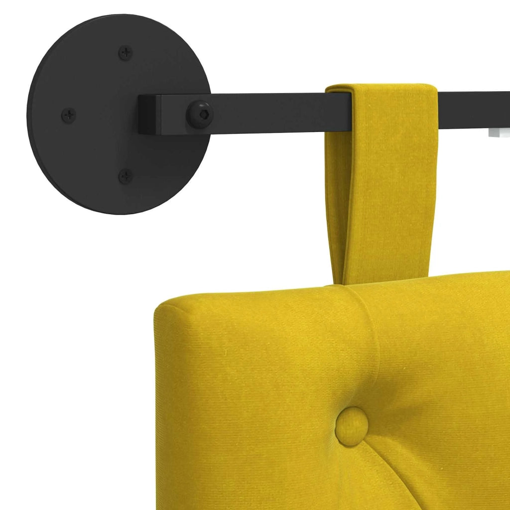 Testiera | Testata sospesa Con luce LED Giallo Velluto