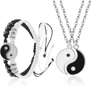 Cinturini e collane Yin-Yang per coppia - Unica combinazione Tai-Chi per coppie 18-28 cm Alloys Rope .
