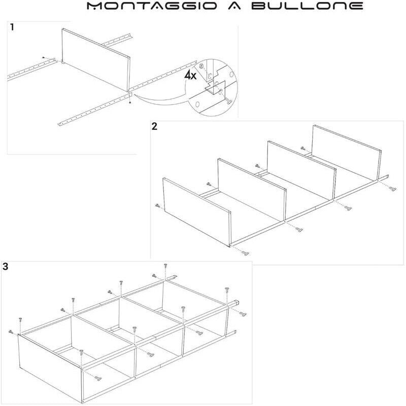 GRIMA PACCO DOPPIO CON 2 SCAFFALI COMPLETI 90 X 40 X 174 CM 4 RIPIANI 50 KG
