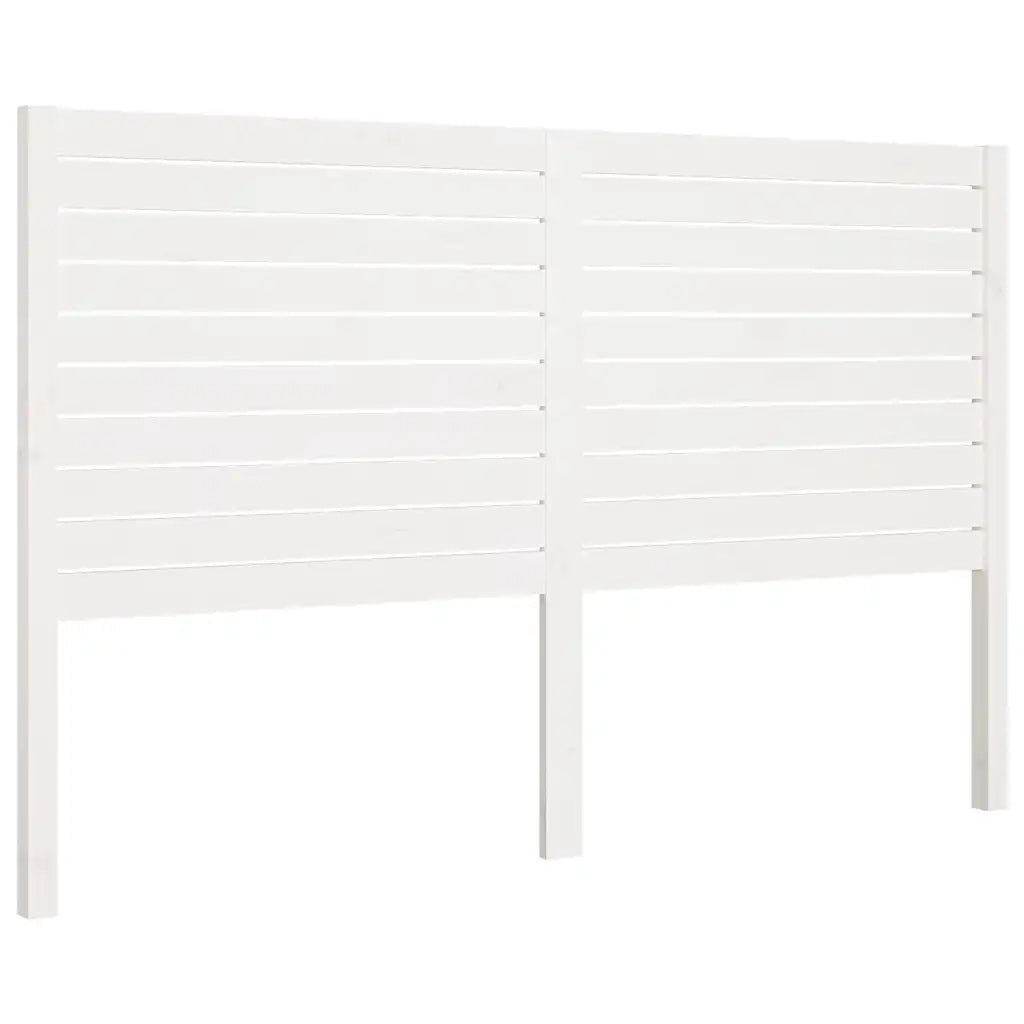 Testiera per Letto Bianca 166x4x100cm in Legno Massello di Pino