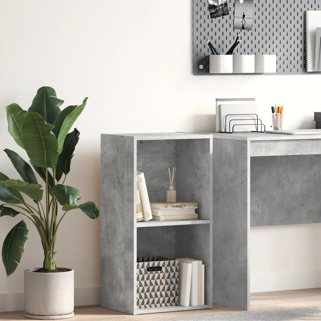 Libreria 5 Ripiani Grigio Cemento 40x30x76,5 Legno Multistrato 800931