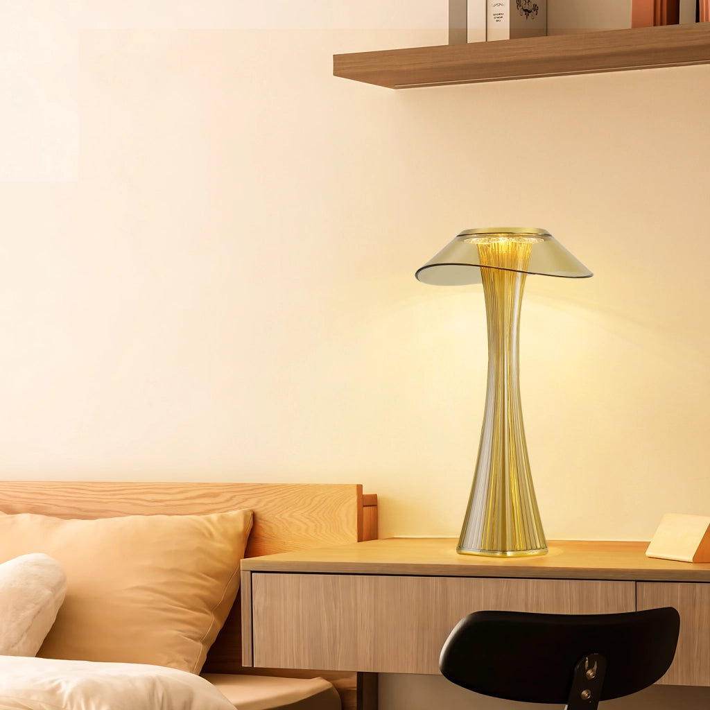 ZMH Lampada da tavolo LED touch regolabile 3000-6500K oro per camera letto soggiorno ristorante hotel