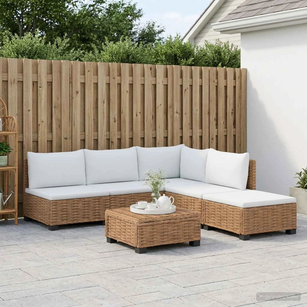 6 pz Set Lounge in Rattan con Cuscini GENDT Rattan naturale 3429870