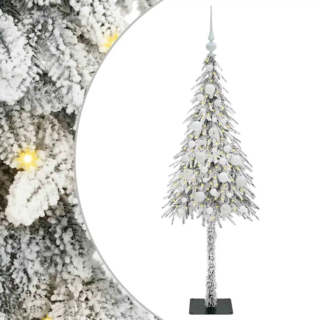 Albero di Natale con 150 LED Bianco 120 cm PE e Acciaio 3396206