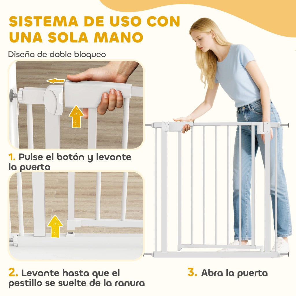 Barriera di Sicurezza per Bambini ¨C zephmum ¨C 76-81 cm Bianco