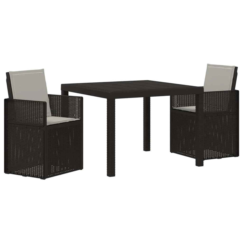 Set da Pranzo per Giardino 3 pcs Antracite e Grigio chiaro PP 3430042