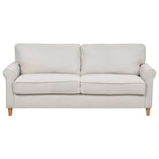 Divano tessuto beige chiaro Struttura In Legno Molle Insacchettate Soggiorno 3 Posti