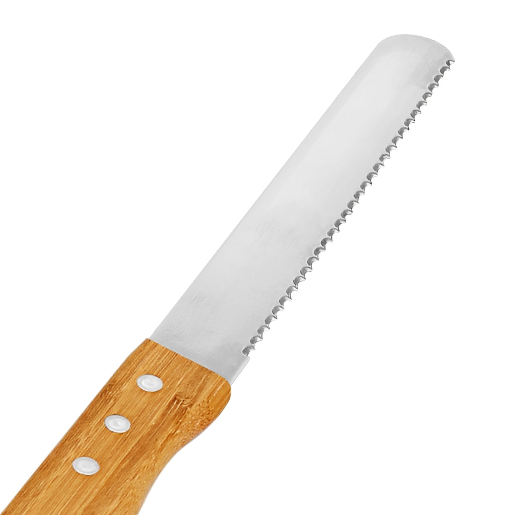 Tagliere per pane con coltello in bambù 41x27cm Taglio facile Marrone / Beige Cheffinger