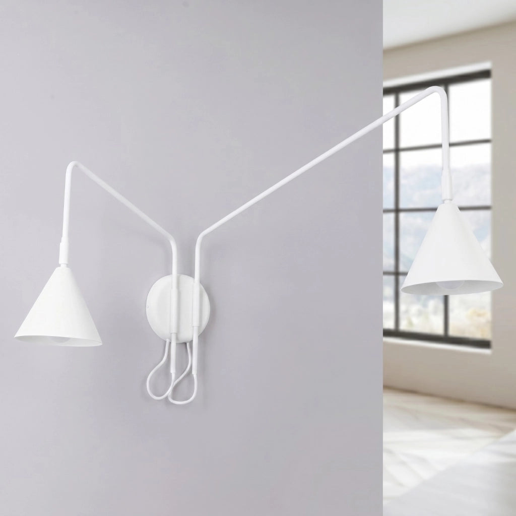 Applique NOX 2 bianco con interruttore