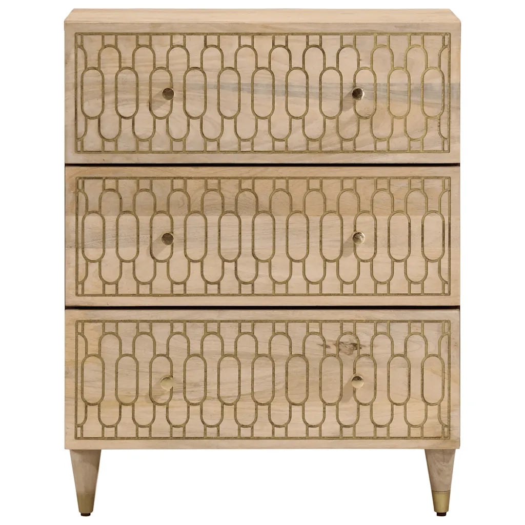 Credenza 60x33x75 cm in Legno Massello di Mango 358251