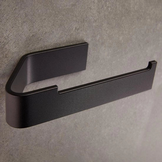 Sostegno per carta igienica senza perforazione | Sostegno per carta igienica con adesivo | Sostegno per carta igienica per bagno | Sostegno per carta igienica adesivo | Sostegno per carta igienica nero | Design moderno
