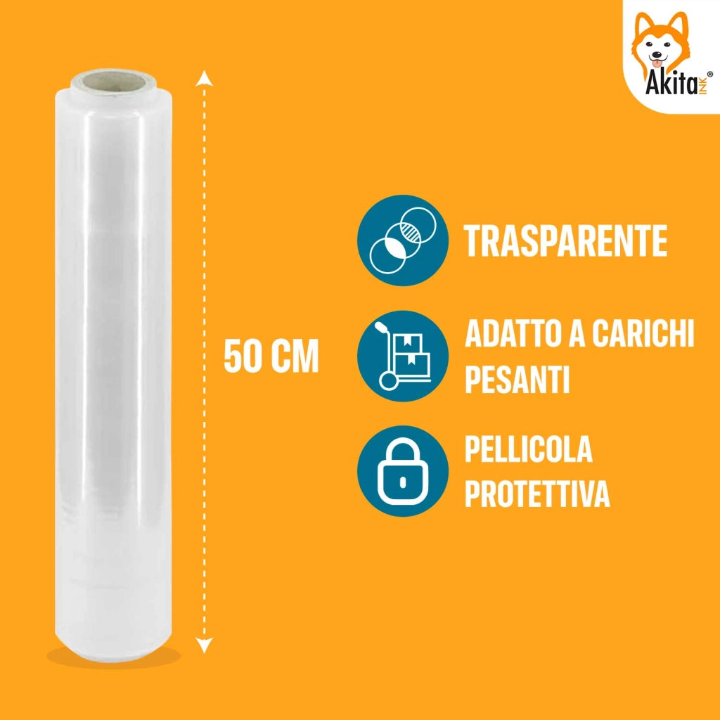 Akitaink 6 Film Estensibile Trasparente Extra 2,4 kg
