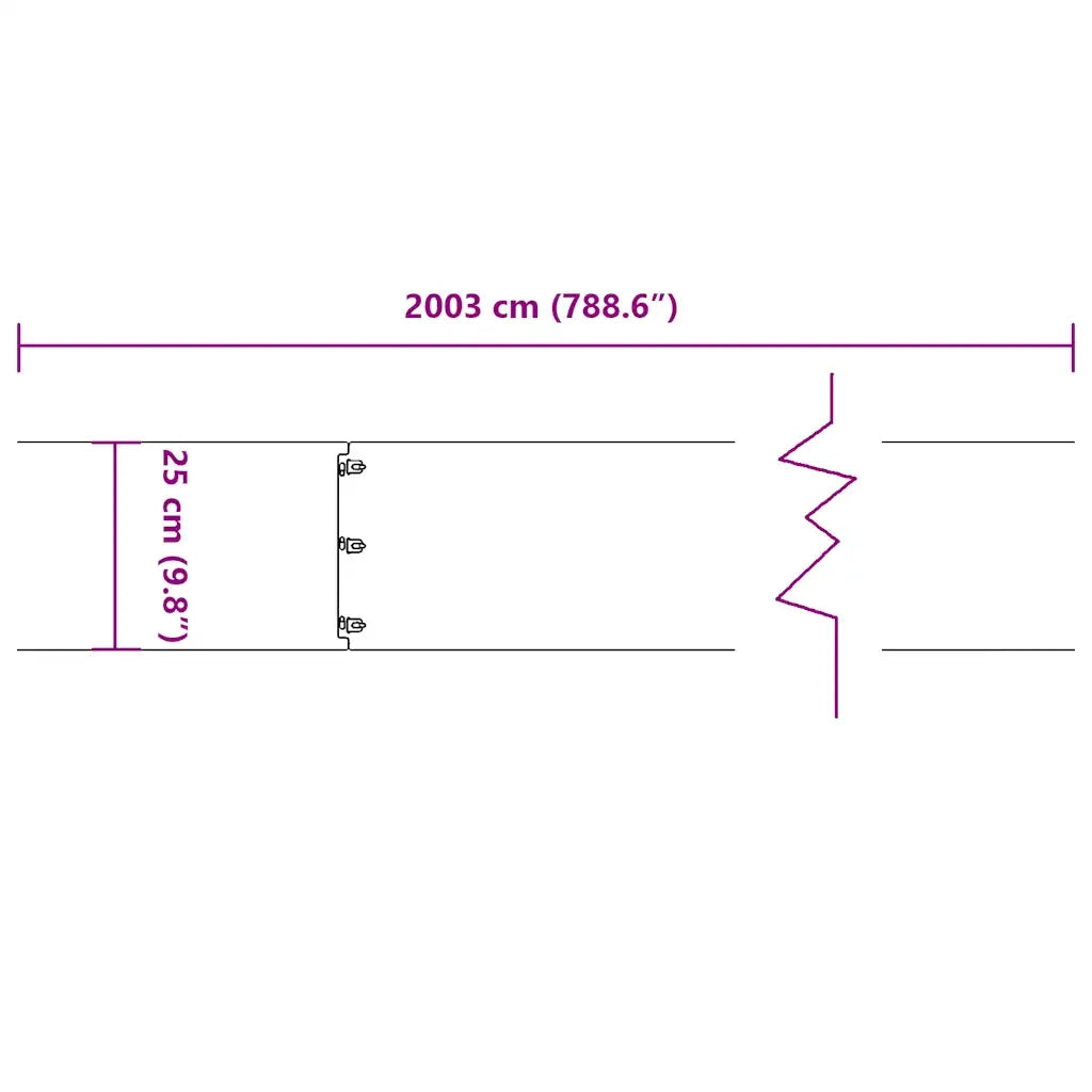 Bordura per Prato 20 pz 25 x 103 cm Acciaio laminato a freddo 860173