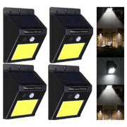 Trade Shop - 4 Lampada Led Solare Da Esterno Giardino Faretto Fotovoltaico Sensore A 48 Led -