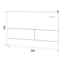 Pulsante Per Supporto Set Da Incasso Wc K011a-q Rea T White Glass