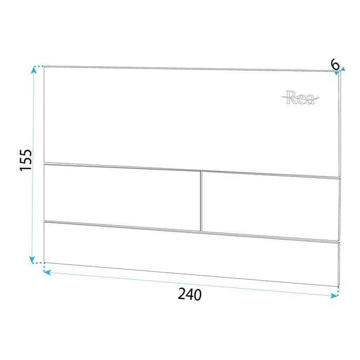 Pulsante Per Supporto Set Da Incasso Wc K011a-q Rea T White Glass