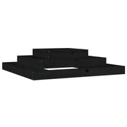 Fioriera | Cassetta per fiori | Vaso Nera 110x110x27 cm in Legno Massello di Pino