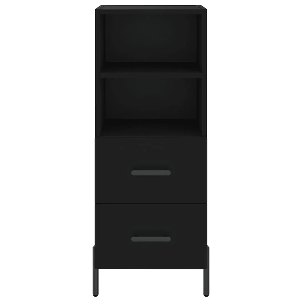 Buffet credenza cassettiera mobiletto mobile contenitore organizer per cucina soggiorno salotto 34,5 x 34 x 90 cm legno ingegnerizzato nero 02_0035909