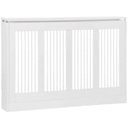 COPRITERMOSIFONE A DOGHE IN MDF E ACCIAIO 120X18X84CM BIANCO
