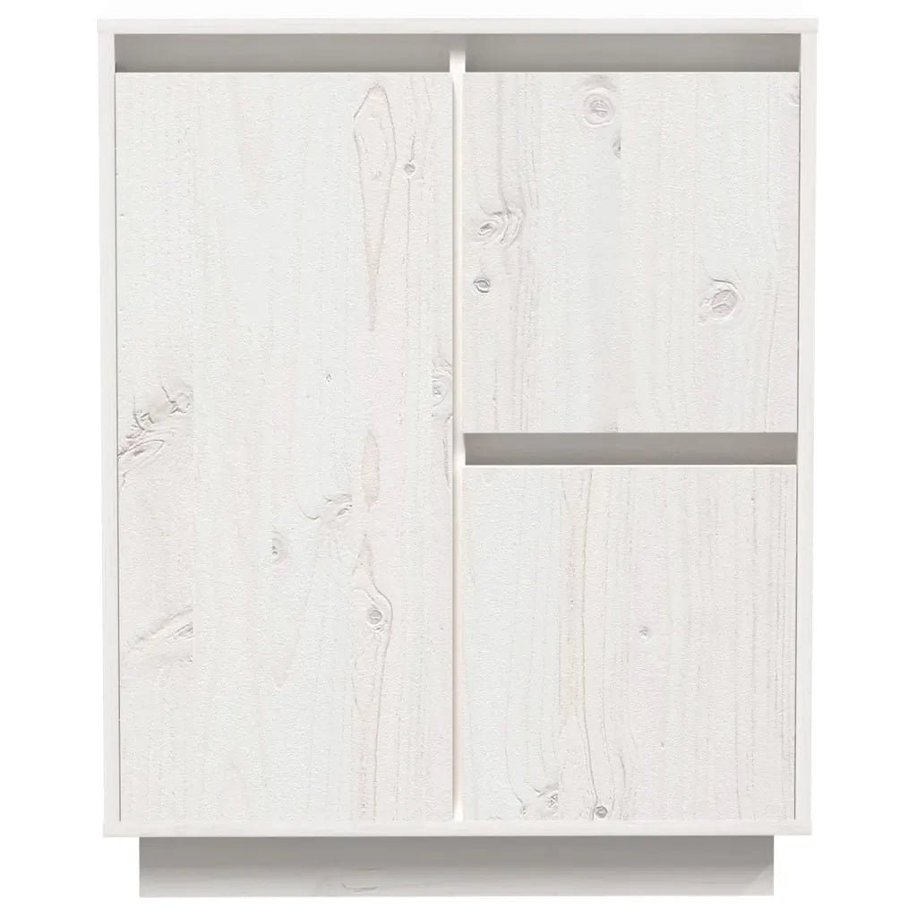 Credenza | Madia | Buffet da pranzo | Armadio da pranzo Bianca 60x34x75 cm in Legno Massello di Pino
